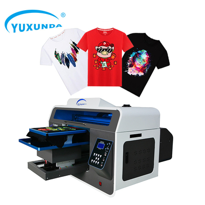 Garment Shops Yuxunda Dtg Printer A4 Size 8 High Quality Colors Direct To Flatbed Garment T-shirt Printing For Dark And Light Garments